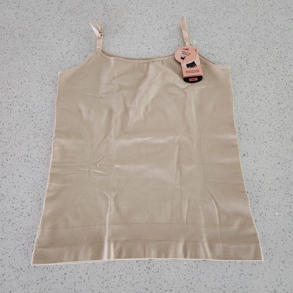 Shapermint Essentials NWT 3x Scoop Neck Cami Beige